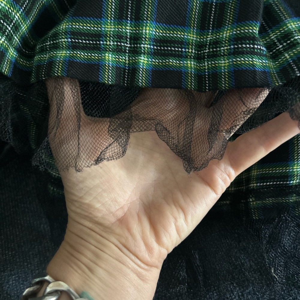 Tripp Plaid Green and Black Mini Skirt - Picture 5 of 6